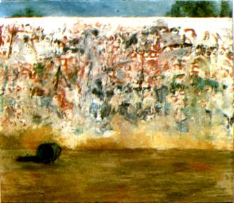 Chandraguptha Thenuwara: “Mirror Wall”, oil on canvas, 159,5 x 140,3 cm, 1992